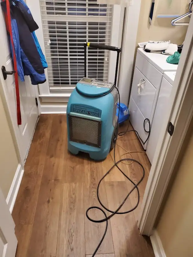 Commercial dehumidifier deployed for Flood Damage Cleanup in Orchard Mesa